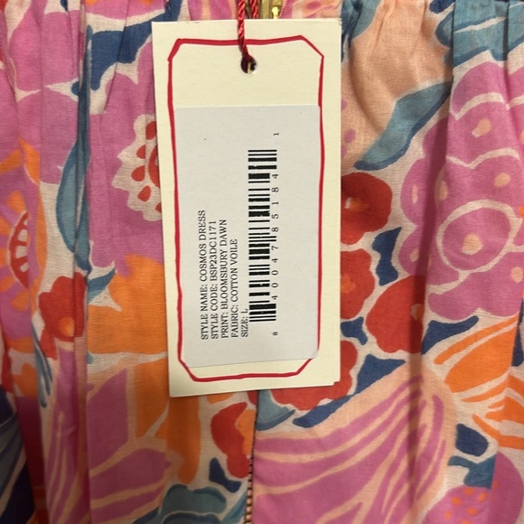 Banjanan NWT Cosmos Bloomsbury Dawn 100% Cotton Maxi Dress L - Picture 4 of 6